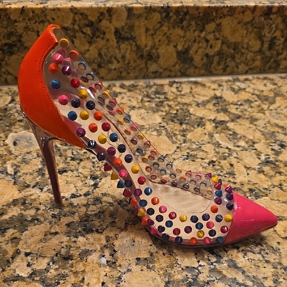 Christian Louboutin Multicolor Spiked Heels EU.SIZE 37.5 - Picture 9 of 17
